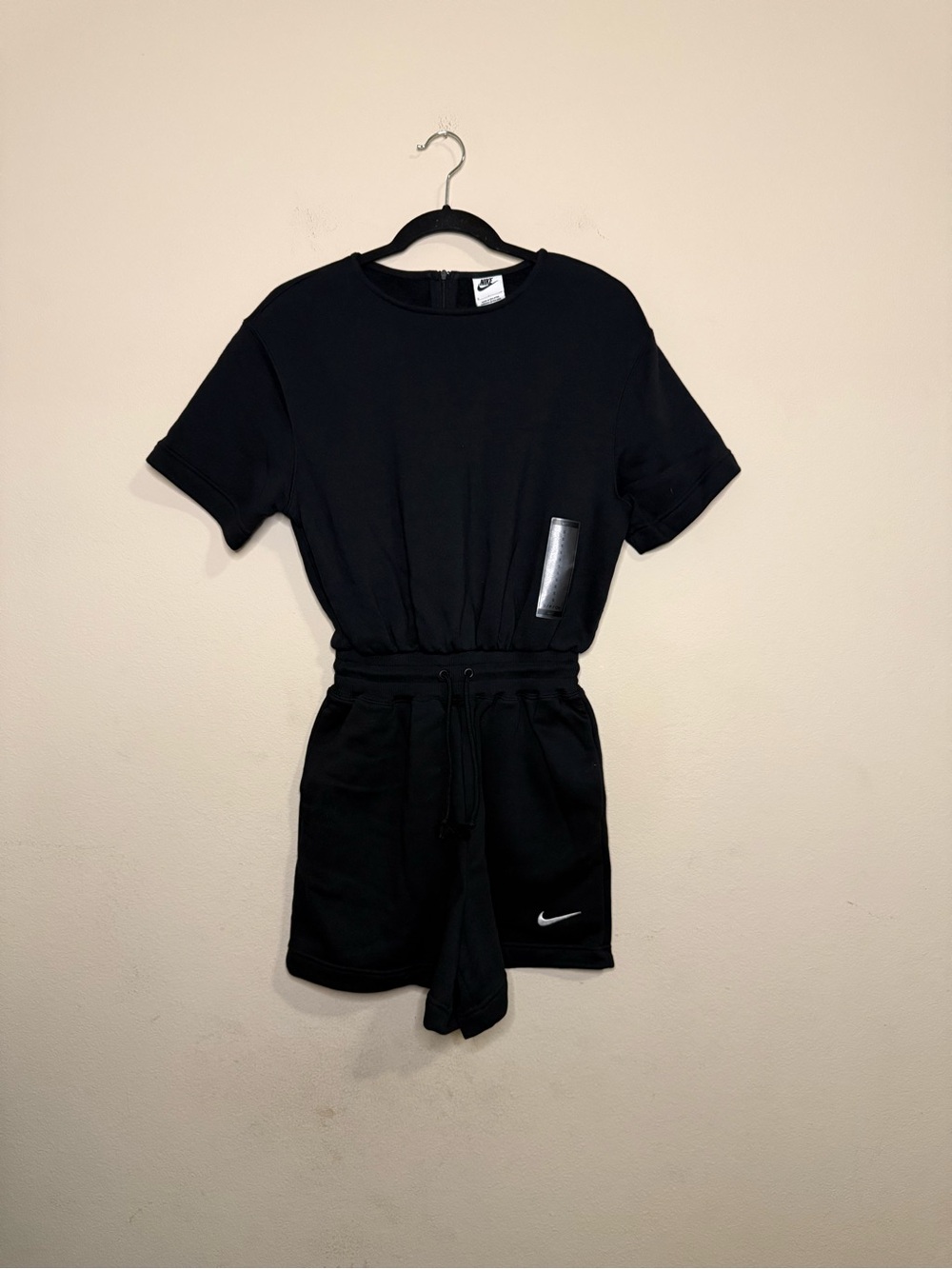 Nike Phoenix Short Sleeve Fleece Black Romper